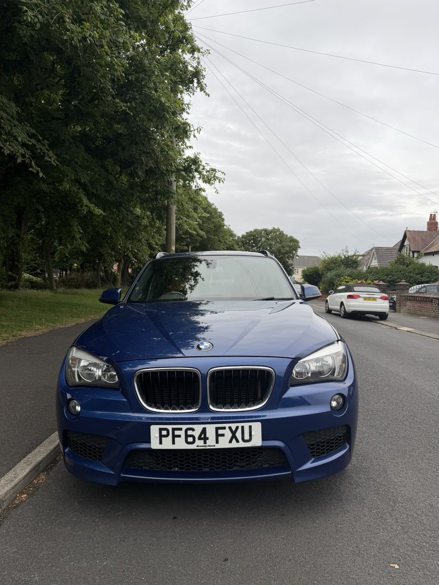 BMW X1 sDrive 20d In Beautiful Lemans Blue M Sport Red Leather Interior