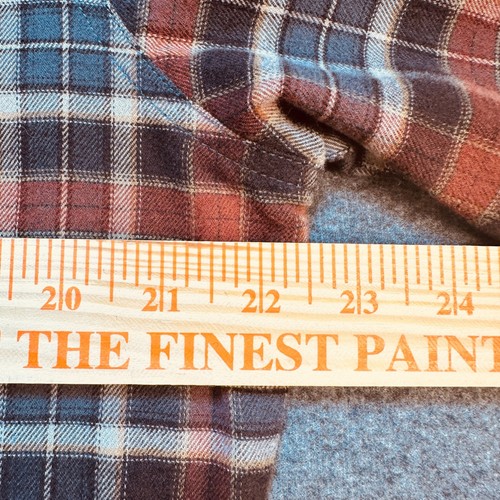 Kuhl Mens Flannel Shirt Medium Button Up Long Sleeve Plaid Brown Orange Casual - Picture 9 of 11