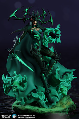 Hela - Marvel RIvals - Resin Figure Unpainted/Painted 3D Print Model Kit Statue