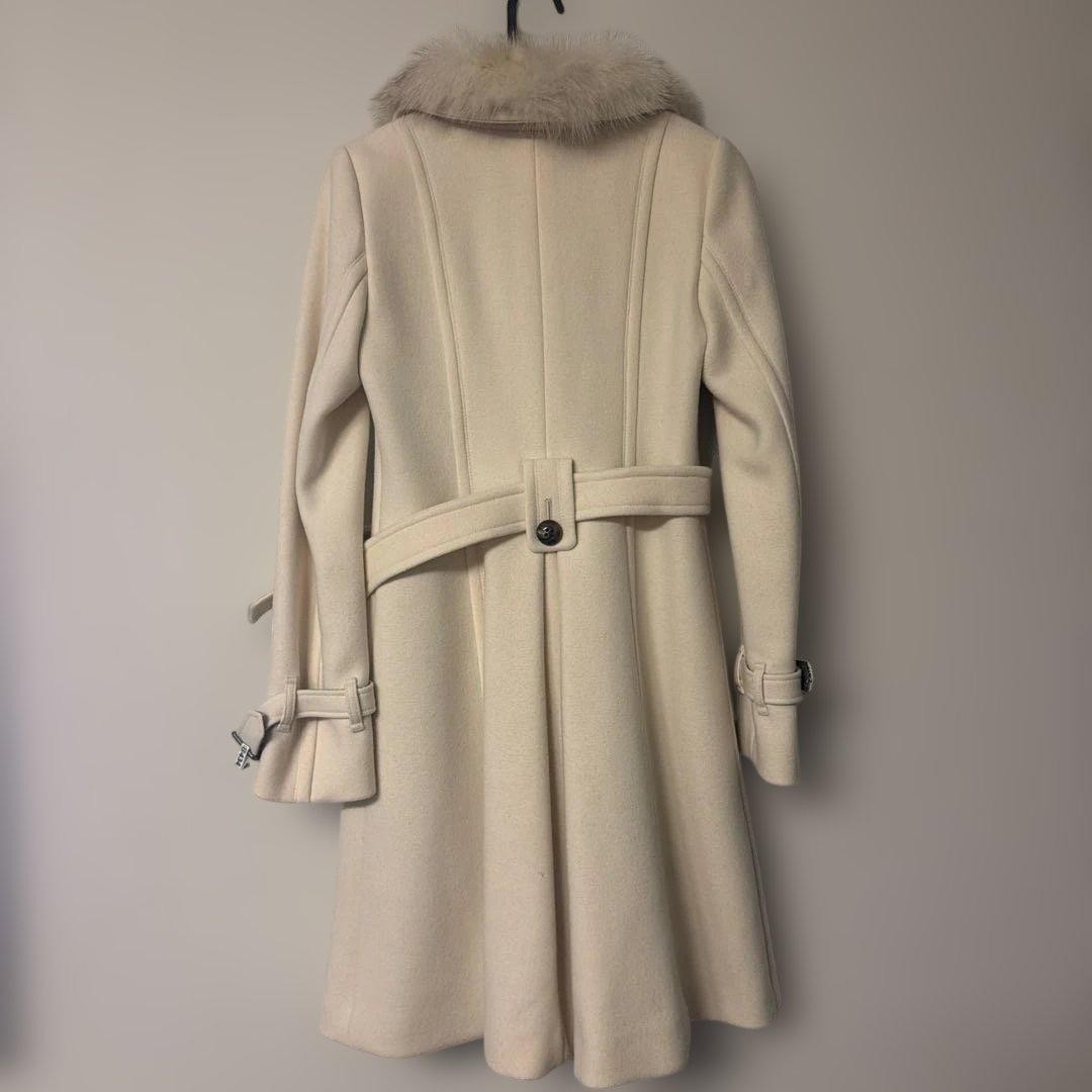 Burberry   Blue Label Ivory Long Coat with Ribbon 38 thumbnail 4