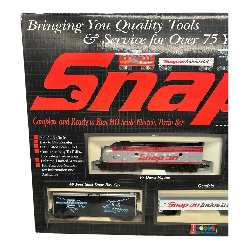 Snap-On Tools 1997 HO Scale Electric Intimidator Train Set No. 8887 36” New - Image 2 of 4