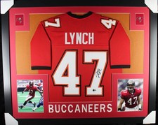JOHN LYNCH Signed/Autographed Custom Jersey Framed 35x43 - Beckett/BAS