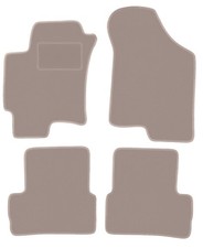 Fußmatten Automatten Velours Beige für Hyundai Coupe II GK 2001-2008 4-tlg