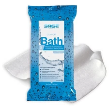 Sage Comfort Bath Cleansing Washcloth Wipes Heavyweight 8 X 8" 7900 8 Wipes