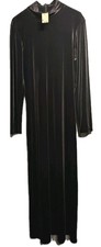 Vtg. Express Dress Womens 13/14 Velvet Maxi Mock Neck Whimsigoth Evening NWT