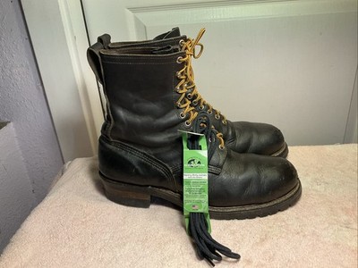 Vtg Red Wing Steel Toe, Vibram Soles, Sz 11E 606 Lineman/Work Boot+NEW Laces