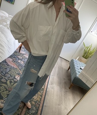 Dylan Lex Oversized White Button Down Shirt