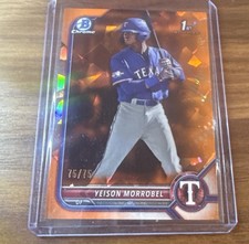 2022 Bowman Chrome Sapphire Yeison Morrobel Orange /75 BCP-200 1st Bowman