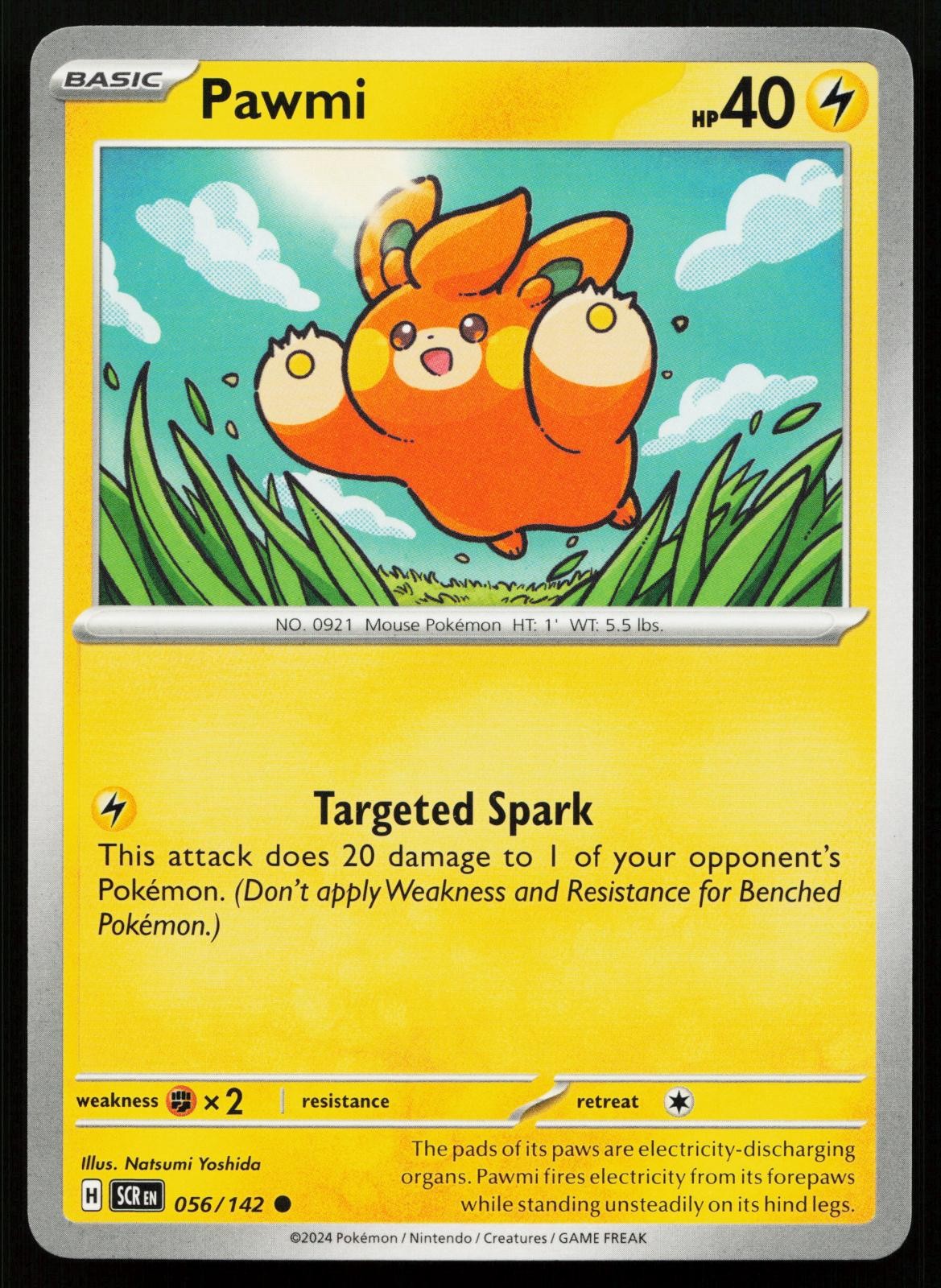 Pawmi 56/142 Stellar Crown Pokemon Near Mint