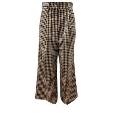 WEEKEND MAX MARA women's pants checked wide leg high waist DE 34 - 36 - S