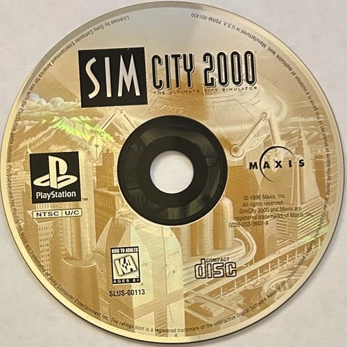 SimCity 2000 (Sony PlayStation 1, PS1) DISC ONLY | NO TRACKING | M2111