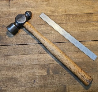 Vintage Ball Peen BLACKSMITH HAMMER WILLIAMS #4 • 20oz Head NICE! ☆USA