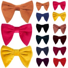 New Men Velvet Oversized Bow Tie Big Bowknot Pre-Tied Wedding Party Dinner Bow