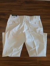 NUEVO CON ETIQUETAS DE COLECCIÓN Lauren Ralph Lauren Para hombres 40x30 Clásico Blanco Chino Golf Informal Algodón