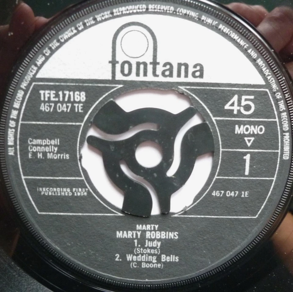 Marty Robbins Marty EP Fontana TFE17168 EX/VG 1958 7" EP in picture sleeve, c... Foto 4 de 4