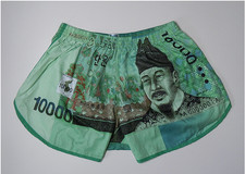Made in Korea Mens Money Print Boxer Shorts Korean Won Novelty Underwear Asia XL