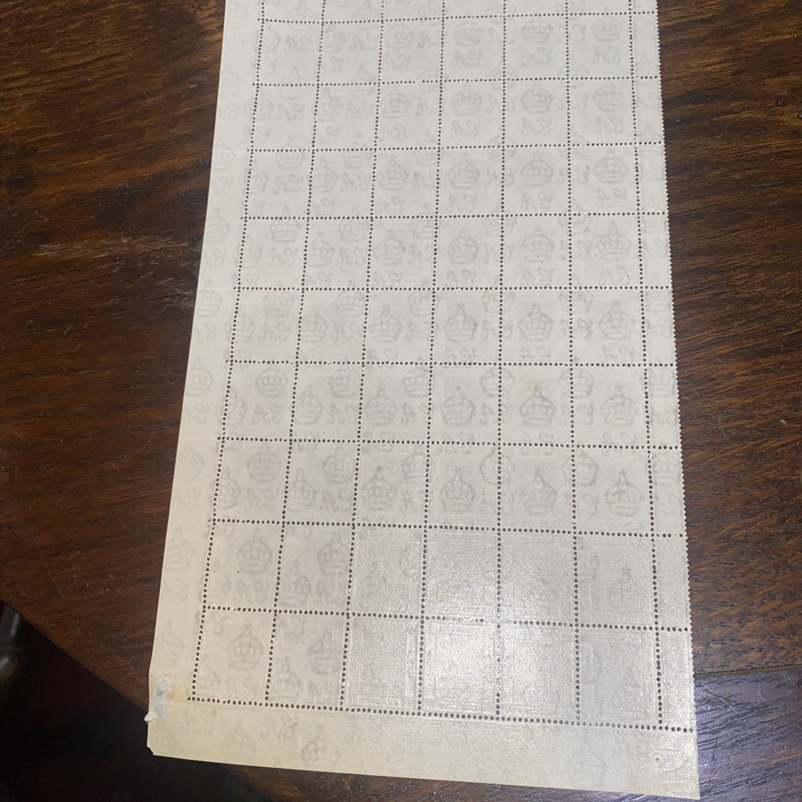 Hong Kong KGVI 1c Pale Brown Block of SIXTY U/M