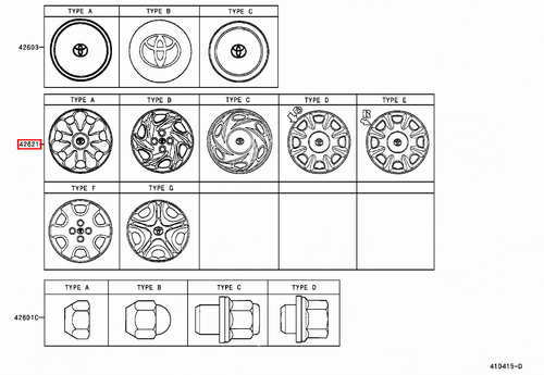 Genuine Toyota Corolla AE115 AE112 AE111 AE104 AE100 14 Inch Wheel Cover Hub Cap - Picture 5 of 12