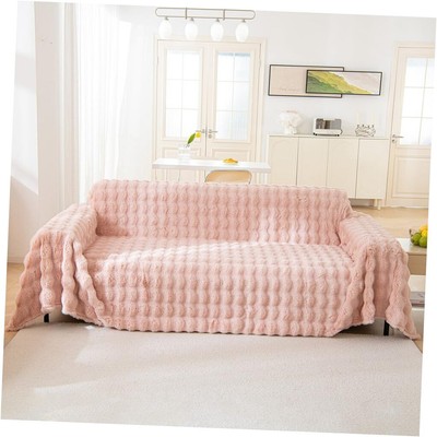  Fuzzy Faux Fur Couch Cover Durable Sofa Cover for Dogs,Cats,Kids Thick Cozy 