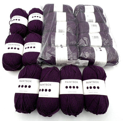 (18) SKEINS PAINTBOX SIMPLY ARAN YARN JAM #SA73 100% ACRYLIC 3.5 OZ PURPLE