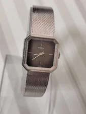 Rare Rado Octagonal Black Dial Hand-Wound Watch, Working, Swiss Made JPN #T0192