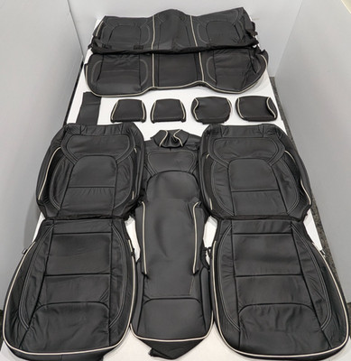 For Ram Quad Cab 1500 Tradesman 2019-2026 Black Leather Seat Covers MC28