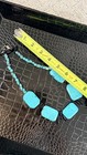 Vintage Sterling Silver Arizona Kingman Turquoise Slab Statement Necklace 100g — photo 6