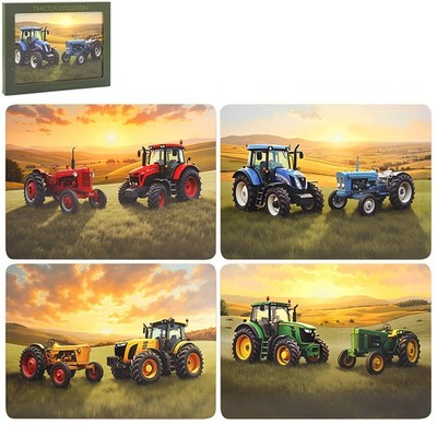 Tischsets 4er Set Korkrücken Traktoren Oldtimer Fahrzeug Design Landhausstil