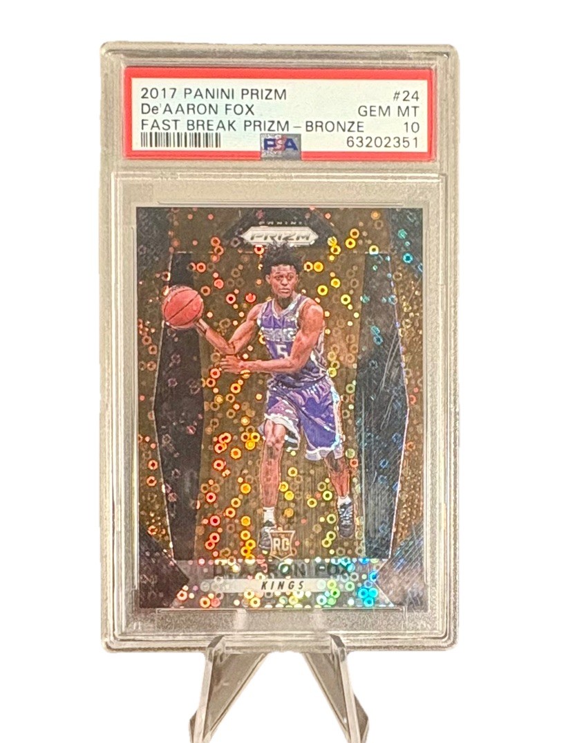 2017 Panini Prizm De'Aaron Fox Rookie Bronze /20 Fast Break PSA 10