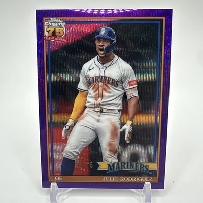 2026 Topps Chrome Julio Rodriguez #91CB-13 Mariners 1991 Purple Refractor /75