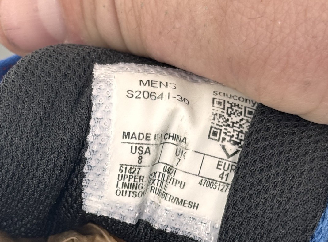 mens Size 8 women’s size 9.5  - Saucony Peregrine 11 Blue Red trail Running thumbnail 6