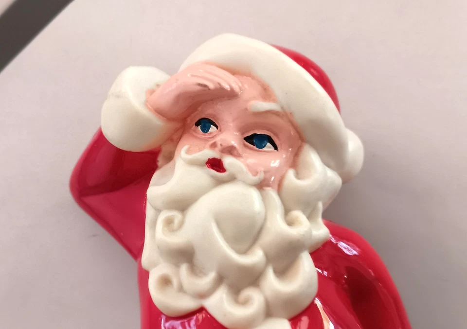 Vintage Wilton 5" Santa Claus Christmas Figure Cake Topper Toy Sack 1978 - Image 2 of 4