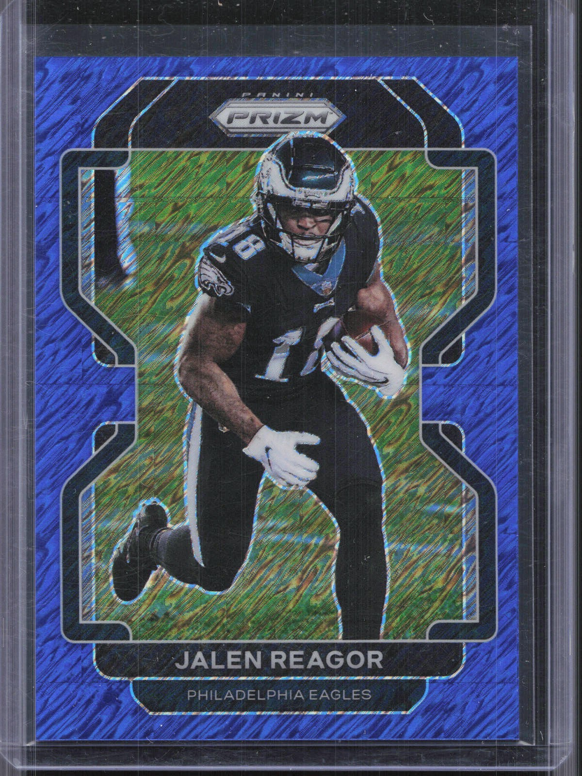 2021 Panini Prizm #219 Jalen Reagor Blue Shimmer #/25 Philadelphia Eagles