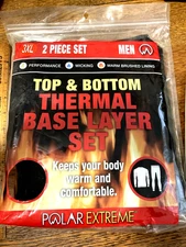 POLAR EXTREME TOP AND BOTTOM THERMAL BASE LAYER SET MENS 3XL WICKING PERFORMANCE