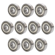 6x19x6 mm Steel Deep Groove Ball Bearing Model Bearings 626ZZ 626Z 80026 10 P...