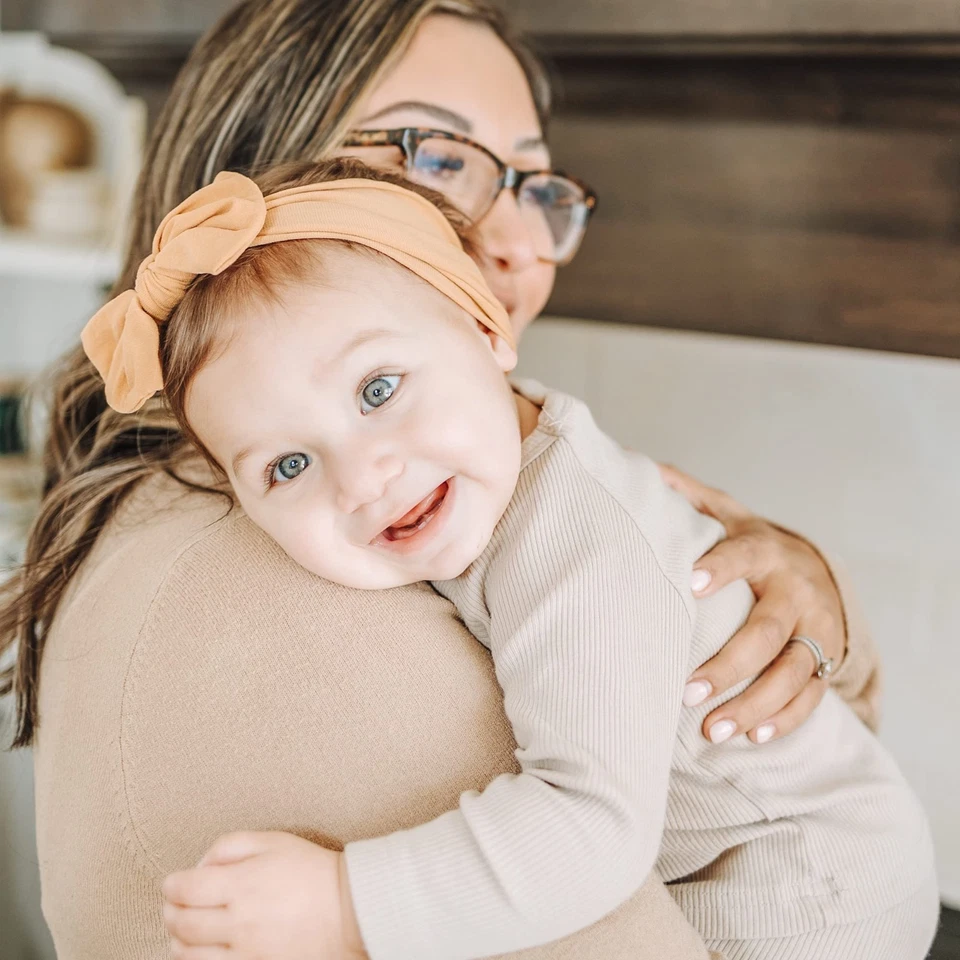 20 PIEZAS Diademas de Nylon para Bebés Lazos para Cabello Elásticos para Niñas Recién Nacidos Pequeños (Arcilla) Foto 3 de 4
