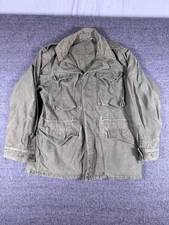 Vintage US Army Jacket Mens 36R Green M-1943 Field Coat Military 40s WWII