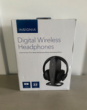 Insignia - RF Wireless Over-The-Ear Headphones NS-HAWHP2 - Black - NEW/Open Box