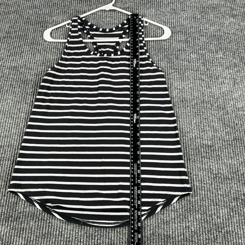Lululemon Tank Top Womens Medium Black White Stripe Racerback Athletic Yoga Gym - Picture 7 of 11