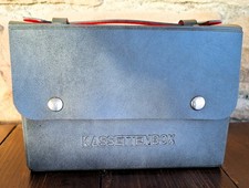 DDR- Retro-Kassettenbox- Kassettenkoffer f&uuml;r 10 MC- Kassettentasche-Schwarz