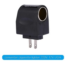 110V - 240V AC Plug To 12V DC Car Cigarette Lighter Converter Socket Adapter Lot