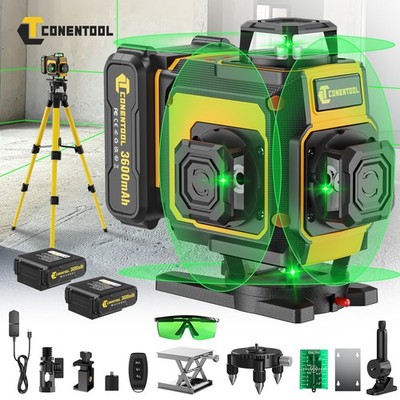 2026 16 Line Laser Level Wasserwaage 4D 360° Kreuzlinienlaser Selbstnivellierend
