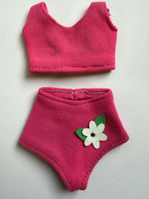 Vintage Barbie Doll Standard Barbie Original 2 Piece Swimsuit w/ Flower RARE