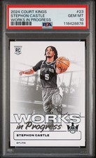 Graded 2024 Court Kings Stephon Castle #23 In Progress RC Basketball Card PSA 10