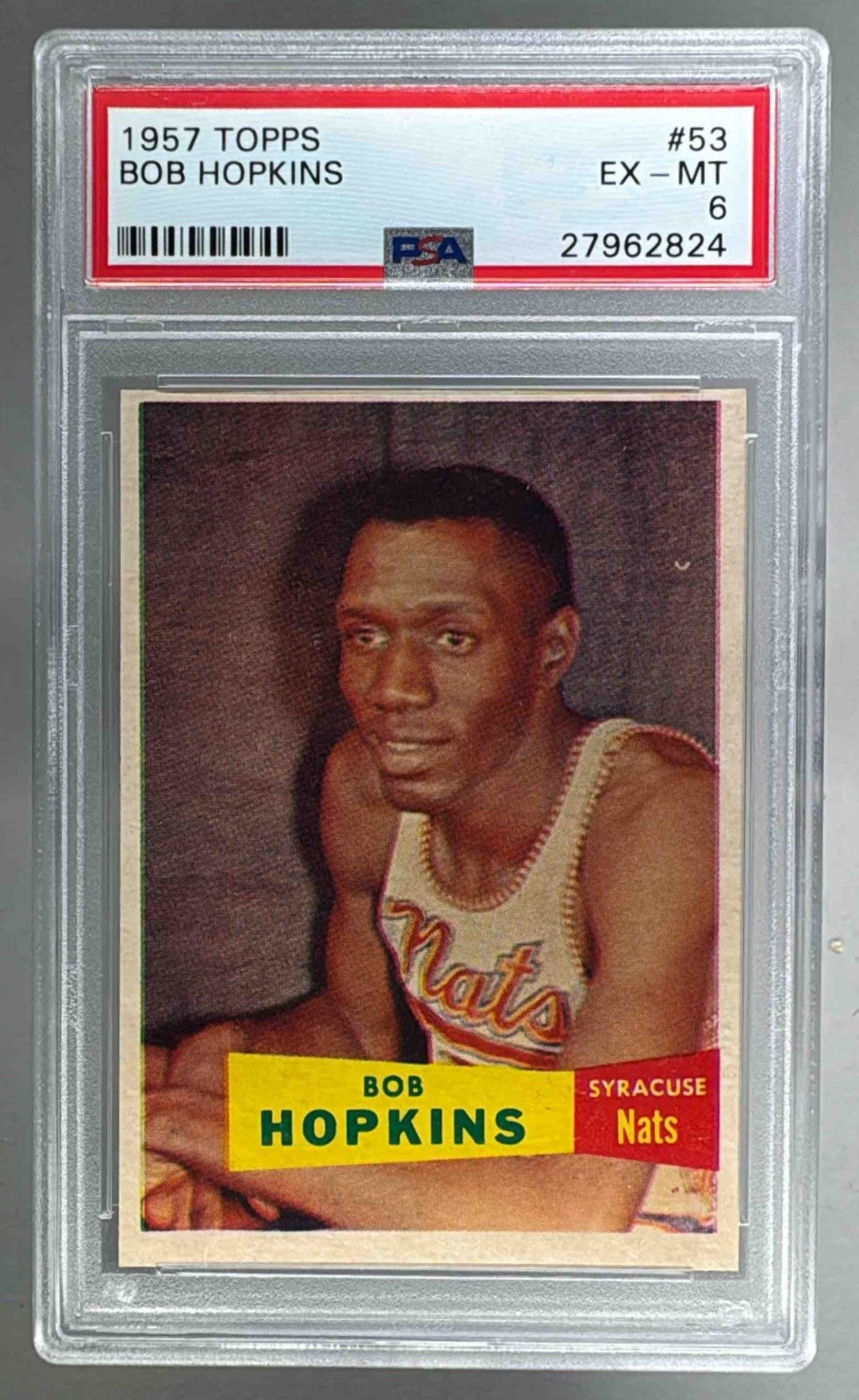 27962824 Bob Hopkins 1957 Topps #53 Rookie RC PSA 6