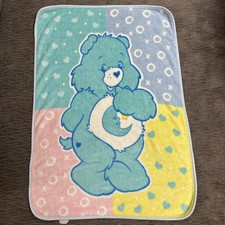 Manta de Colección Cuidado Oso Bebé Niño Azul Rosa Hora de Dormir Oso Corazones Peluche Grueso Y2k