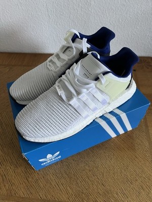 adidas EQT Support 93/17 Weiß -Königsblau - Gr. 11 / 44,5 - Ungetragen