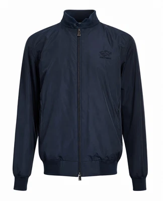 Paul & Shark Bomberjacke Herren Blau Stehkragen Reißverschluss Gr. L Top Zustand - Bild 1 von 4