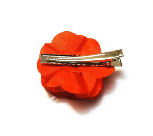Hair Clip - Flower Red Poppy Memorial Remembrance Veteran's Day - Silk - Picture 3 of 3