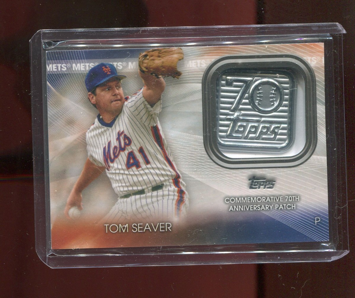 TOM SEAVER NEW YORK METS 2021 TOPPS BASEBALL 70TH LOGO PATCH CARD